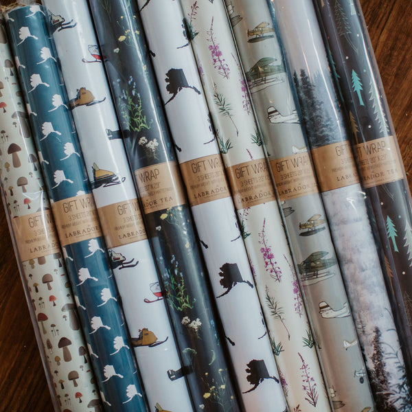 Snowy Trees Gift Wrap