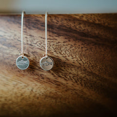 Little Alaska Earrings, hand-stamped