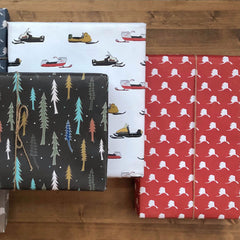 Little Alaskas Gift Wrap in Holiday Red