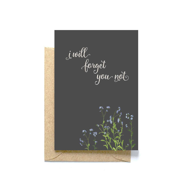 I Will Forget You Not, blank greeting card